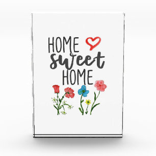Happiness Quote Home Sweet Home Flowers Photo Block