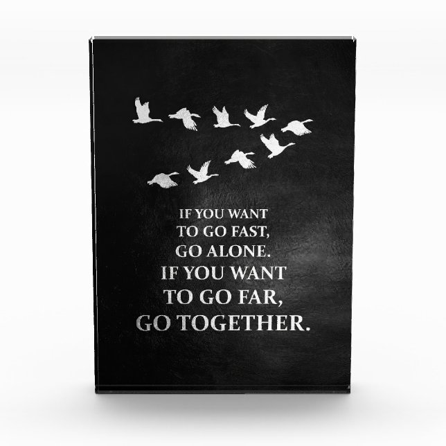 Happiness Quote If You Want To Go Together Photo Block (Front)