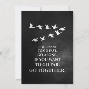 Happiness Quote If You Want To Go Together Thank You Card
