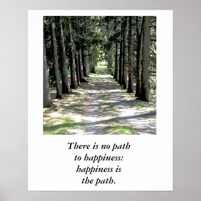 Happiness quote - poster (Front)