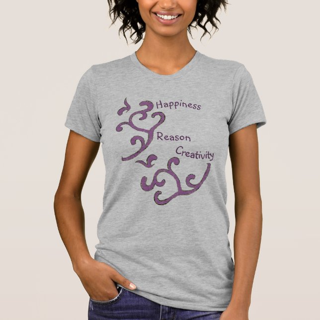 Happiness, Reason, Creativity Dress T-Shirt (Front)