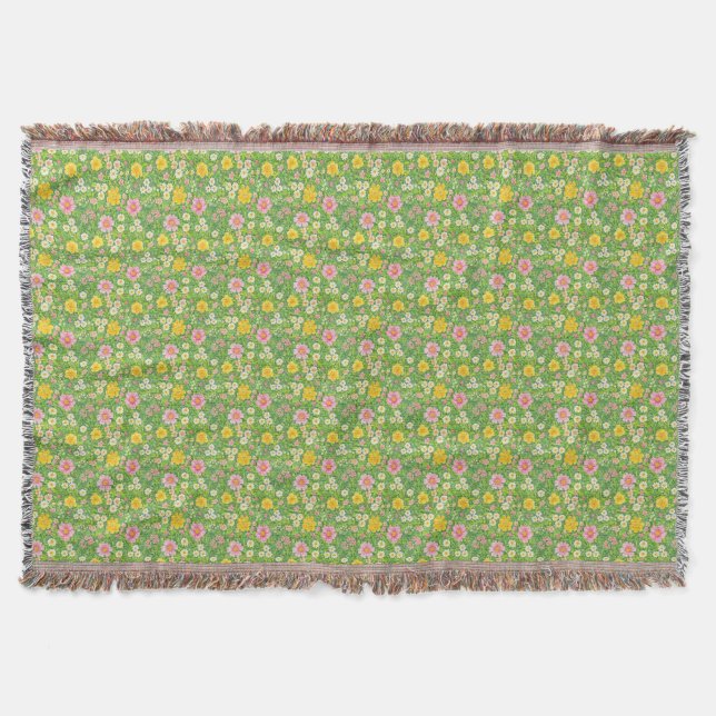 Happiness Shared Is The Flower Throw Blanket (Front)