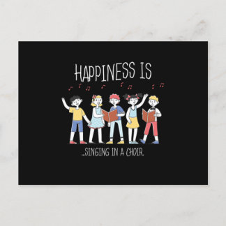 Happiness Singing Choir Singer Musician Sing Gift Postcard