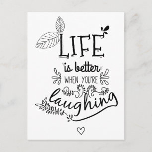 Happiness, Success, Attitude, Hello Motivational Postcard