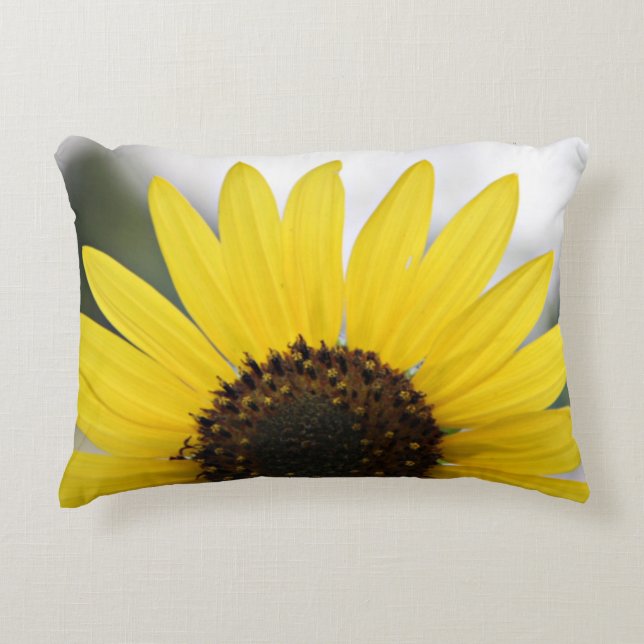 Happiness Sunflower Decorative Cushion (Front)