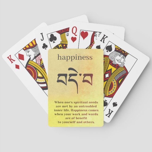 Happiness Symbol Playing Cards (Back)