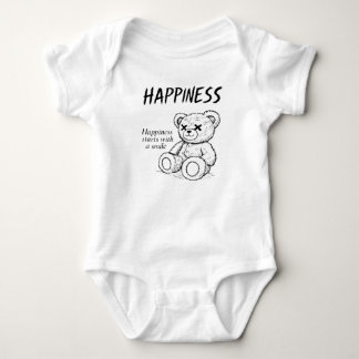 Happiness Teddy Baby love Bodysuit