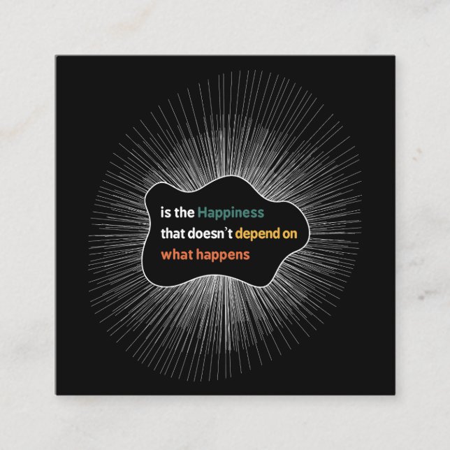 Happiness that doesn’t depend on what happens enclosure card (Front)