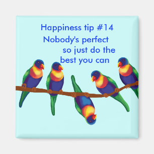 Happiness tip #14 Nobody's perfect Magnet