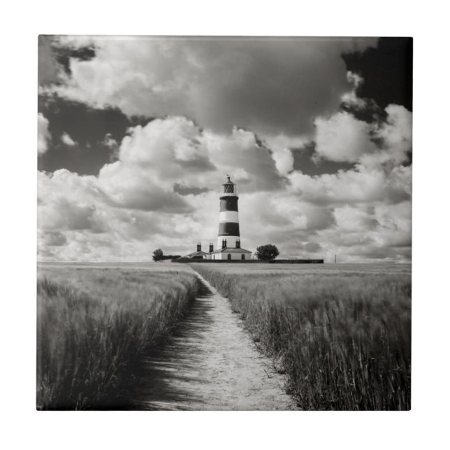 Happisburgh Lighthouse Ceramic Tile (Front)
