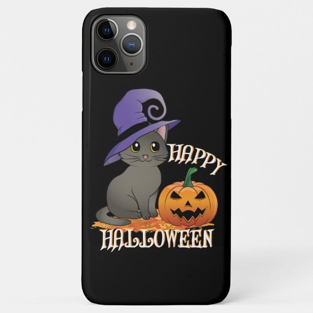 Happpy Halloween Cat with Pumpkin Case-Mate iPhone Case (Back)