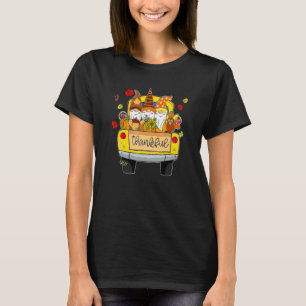 Happpy Thanksgiving Fall Yall Gnome Pumpkins Truck T-Shirt