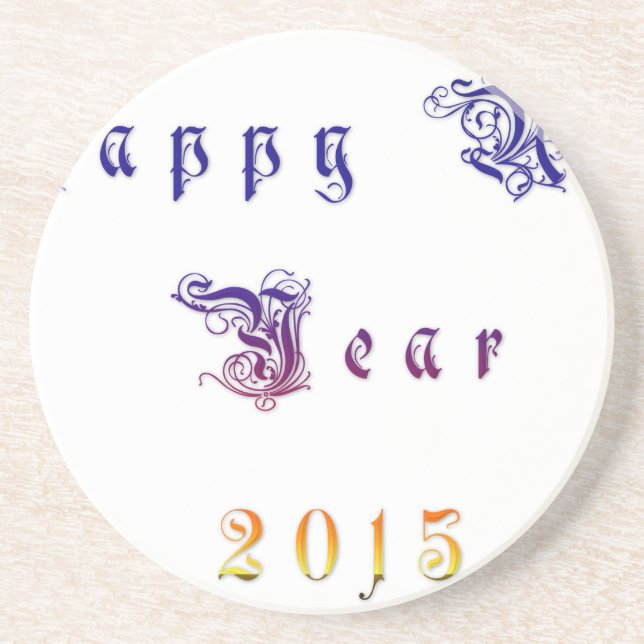 Happu New Year 2015 Hakuna Matata wishes.png Coaster (Front)