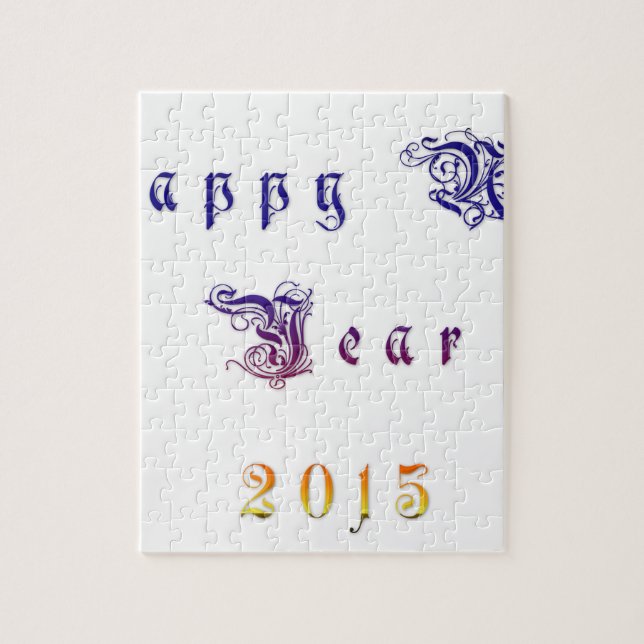 Happu New Year 2015 Hakuna Matata wishes.png Jigsaw Puzzle (Vertical)