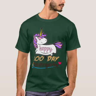 happy100th Day of kindergarten Unicorn 100 Magical T-Shirt