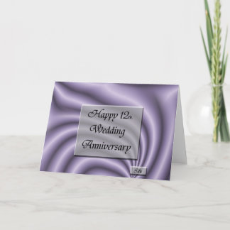 Happy12th. Wedding Anniversary Card