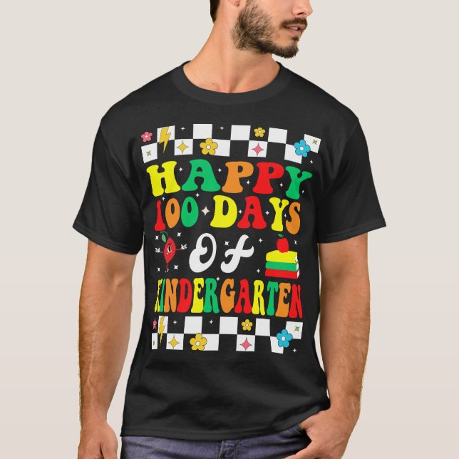 Happy 100 Day Of Kindergarten T-Shirt (Front)
