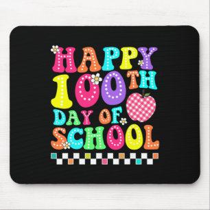 Happy 100 Day Of School Back To School Smile Face Mouse Pad