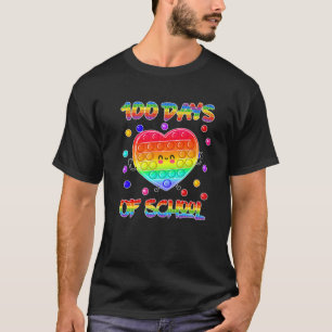 Happy 100 Day Of School Pop Fidget Toy Lover Stude T-Shirt