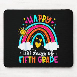 Happy 100 Days Of 5th Grade Kids Teacher 100th Day Mouse Pad
