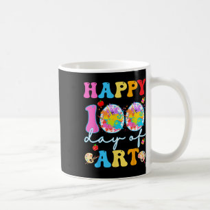 Happy 100 Days Of Art School Teachers Girls Boys G Coffee Mug