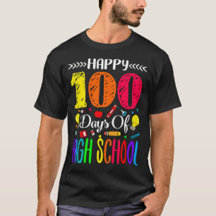 Happy 100 Days Of High School Apple Pencil Brighte T-Shirt