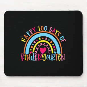 Happy 100 Days Of Kindergarten 100 Day Of School R Mouse Pad