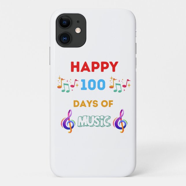 Happy 100 Days Of music Case-Mate iPhone Case (Back)