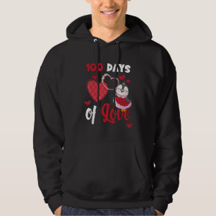 Happy 100 Days of school 100 days of love Cute pen Hoodie