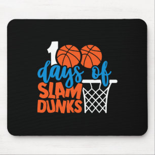 Happy 100 Days Of School 100 Days Of Slam Dunks By Mouse Pad