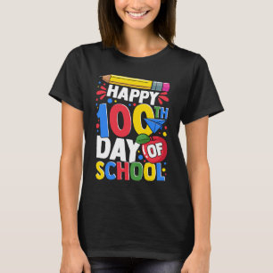 Happy 100 Days Of School 100th Day Boys Girls Kids T-Shirt