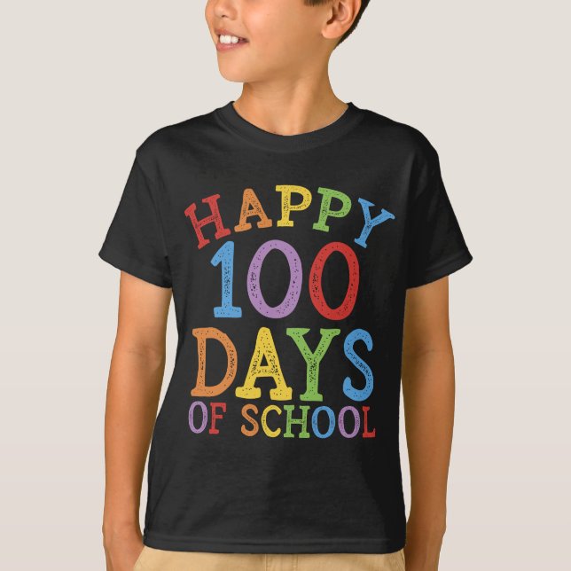Happy 100 Days Of School  100th Day Costume Teache T-Shirt (Front)