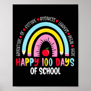 Happy 100 Days Of School 100th Day Of School  Poster