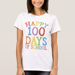 Happy 100 Days Of School 100th Day Rainbow T-Shirt