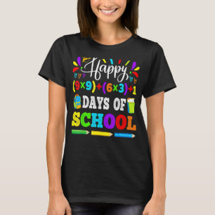 Happy 100 Days Of School 100th Math Equation Teach T-Shirt