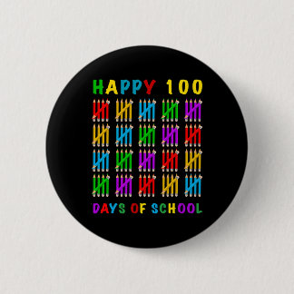 Happy 100 Days Of School 6 Cm Round Badge