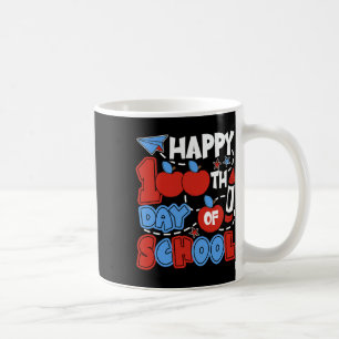 Happy 100 Days Of School Apple Teacher Funny Coffee Mug
