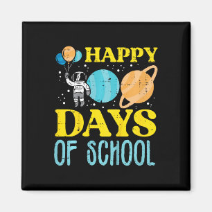 Happy 100 Days Of School Astronaut Planets 100th D Magnet
