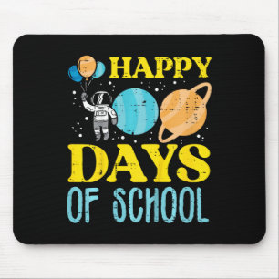 Happy 100 Days Of School Astronaut Planets 100th D Mouse Pad