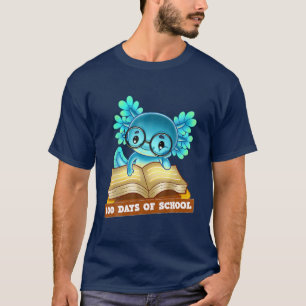 Happy 100 Days Of School Axolotl 2022 Kindergarten T-Shirt