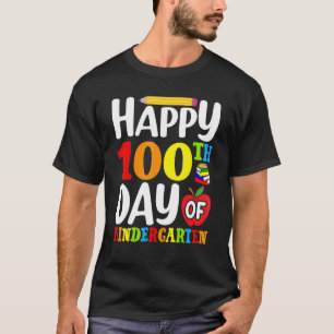Happy 100 days of school boys girls kindergarten t T-Shirt