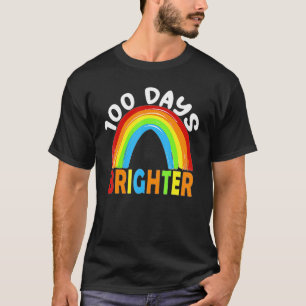 Happy 100 Days Of School Brighter Teacher Student T-Shirt