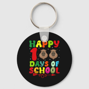 Happy 100 Days Of School Capybara Lover Teacher St Key Ring