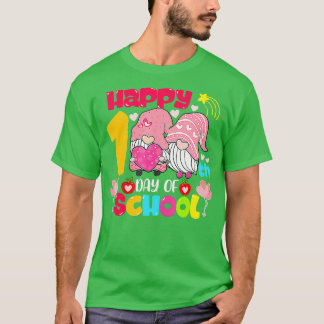 Happy 100 Days Of School Cute Gnome Lover Teacher  T-Shirt