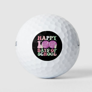 Happy 100 Days Of School Disco Ball Groovy Retro