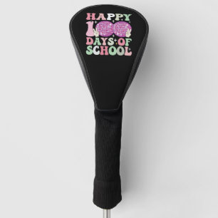 Happy 100 Days Of School Disco Ball Groovy Retro Golf Head Cover