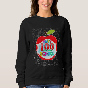 Happy 100 Days Of School Face Mask Outfit Teacher Sweatshirt