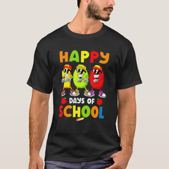 Happy 100 Days Of School Flossing Dance 100 Days S T-Shirt (Front)
