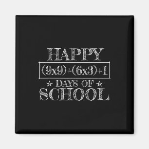 Happy 100 Days Of School Funny Math Equation Teach Magnet