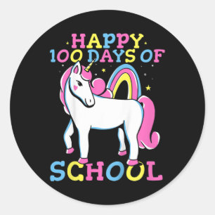 Happy 100 Days Of School Girls 100th Day Of School Classic Round Sticker